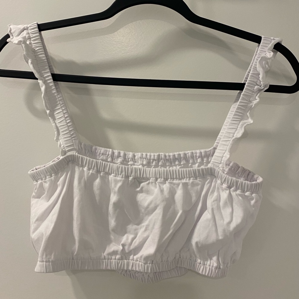 Wilfred White Ruffled Bra Top - Picture 2 of 4